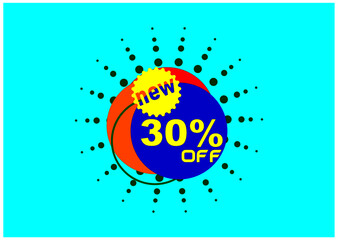 Obraz premium 30% off new offer logo design