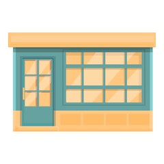 Cafeteria street shop icon cartoon vector. Drink cafe. Coffee store