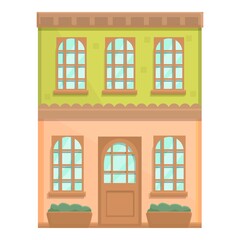 Naklejka premium Coffeehouse icon cartoon vector. Coffee shop. Cafeteria building