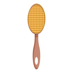 Hand hair brush icon cartoon vector. Beauty comb. Shower salon