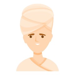 Beauty salon hair care icon cartoon vector. Barber shop. Spa hairstyle