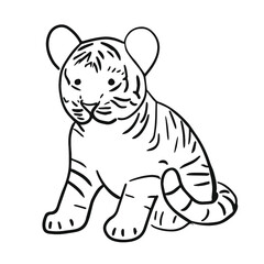 Obraz na płótnie Canvas Tiger Design Art 