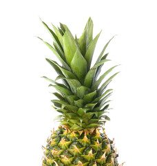 Fresh pineapple on white background