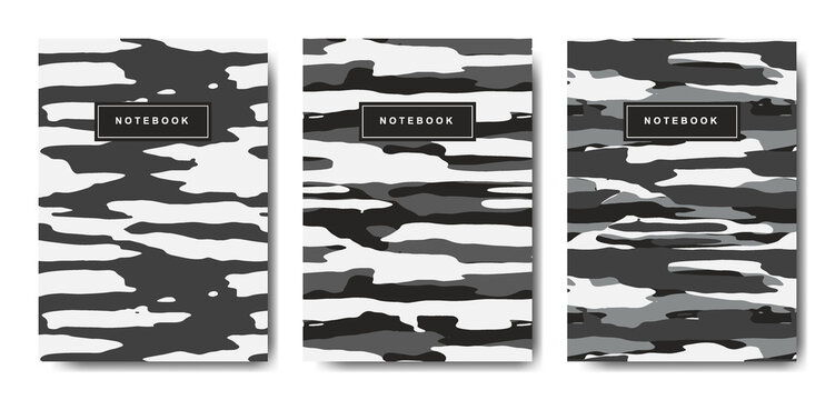 Military and army camouflage abstract cover notebook