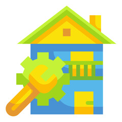 home  service flat icon