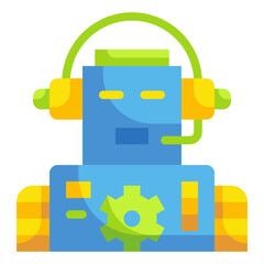 robot flat icon