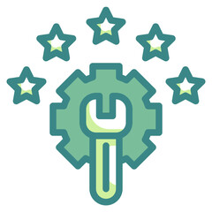 Obraz premium rating blue line icon