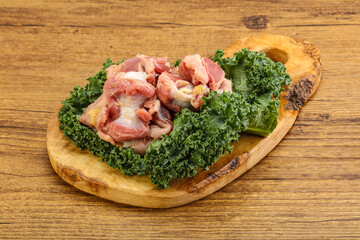 Raw chicken stomach for cooking
