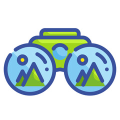 binoculars line icon