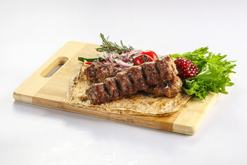 Lamb kebab shashlik minced meat