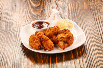 Fried broccoli cabbage with sauce