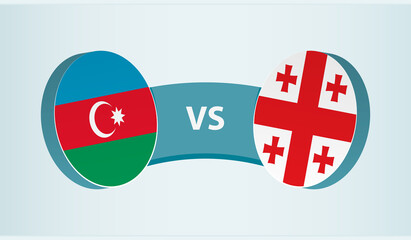 Azerbaijan versus Georgia, team sports competition concept.