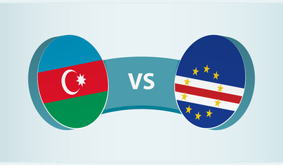 Azerbaijan versus Cape Verde, team sports competition concept.