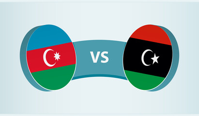 Azerbaijan versus Libya, team sports competition concept.