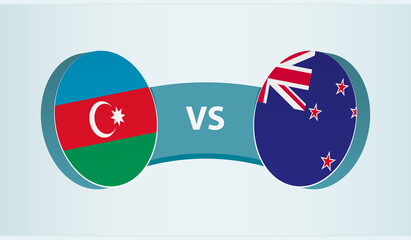 Azerbaijan versus New Zealand, team sports competition concept.