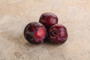 Ripe and sweet purple plum