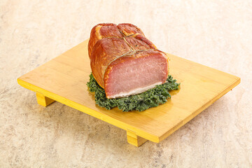 Delicous pork cured meat isolated