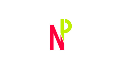 Alphabet letters Initials Monogram logo NP, PN, N and P