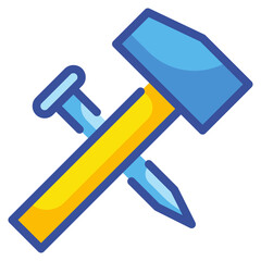 hammer line icon