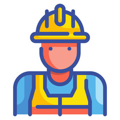 worker line icon