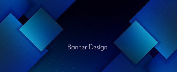 Abstract blue elegant geometric colorful decorative design banner background