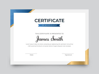 Certificate Of Achievement Best Award Template In White Color.