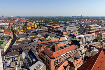 Fototapeta na wymiar View of Munich from the famous Frauenkirche