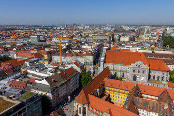 Naklejka na ściany i meble View of Munich from the famous Frauenkirche