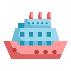 cruise flat icon