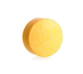 Vitamin K pill on white background