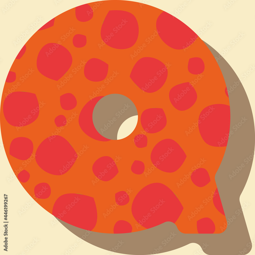 Poster letter q from the alphabet vector seamless repeat pattern print background
