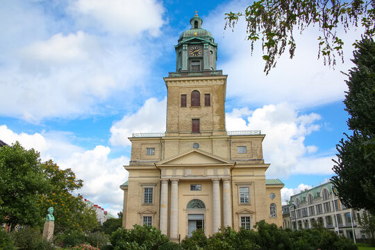 Gothenburg Cathedral in the heart of the city, Sweden. The neoclassical cathedral was built in 1815.  It is one of the most popular tourist destinations in the city.
