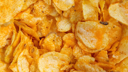 Close view of a plate of chips