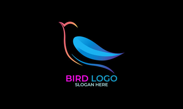 Bird logo. Abstract colorful business/corporate/brand/corporate bird logo