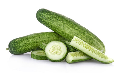 Set of Cucumber isolated on white background