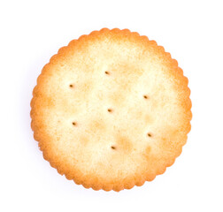 Top view of Crackers isolated on white background