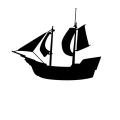 Sailing ship illustration, Sailing Ship vector isolated