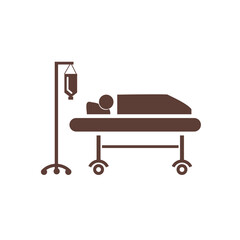 Hospitalization Icon Stock Illustration. Hospitalization Symbol Design.