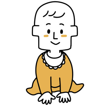 recommend clip art: こちらを見ている赤ちゃんのイラスト