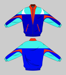 retro vintage windbreaker jacket template © Ronillo