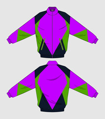 retro vintage windbreaker jacket template © Ronillo