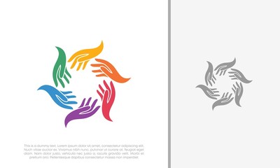 Fototapeta na wymiar Global Community Logo Icon Elements Template. Community human Logo template vector. Community health care. Abstract Community logo.