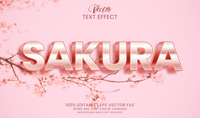 Editable sakura text effect style © Aze