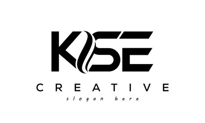 Letter KSE creative logo design vector