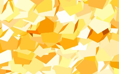 Light Orange vector texture with colorful hexagons.