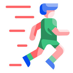 running flat icon