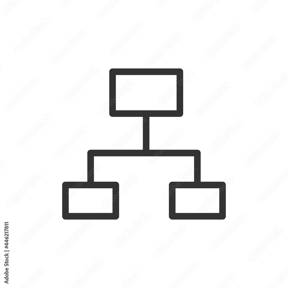 Poster simple hierarchy line icon.