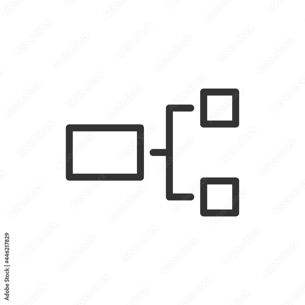 Poster hierarchy minimal line icon.