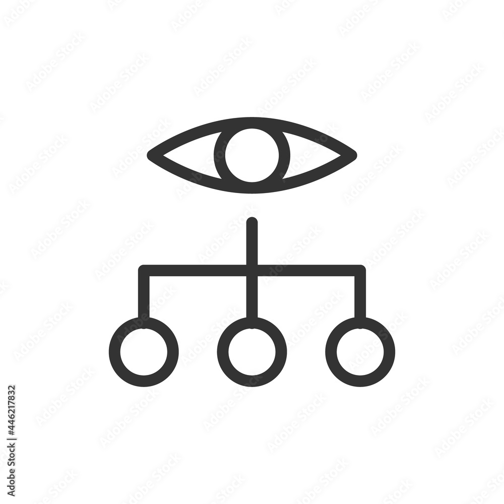 Poster premium hierarchy line icon for app, web and ui.
