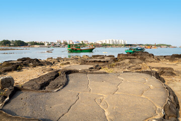 salt pan. With a history of more than a thousand years, Hainan, China.
